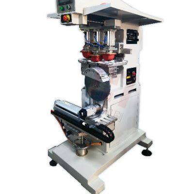 Hongmei servo rotary three-color pad printing machine automatically clean printing clearly