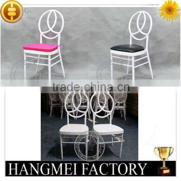 foshan factory wholesale white metal phoenix chair for wedding