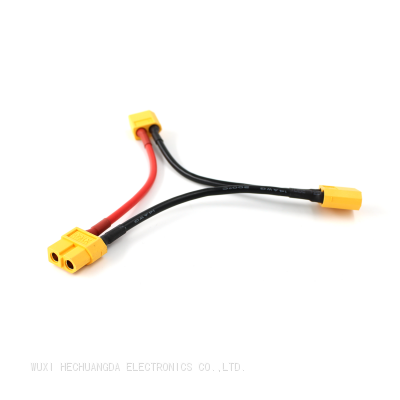 XT60 Series Parallel Battery Connector Cable Dual Extension Y Splitter Silicone Wire xt90 xt60 xt30 y cable