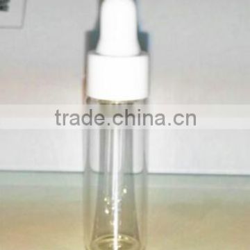 cute 5ml clear glass vial with plastic white dropper