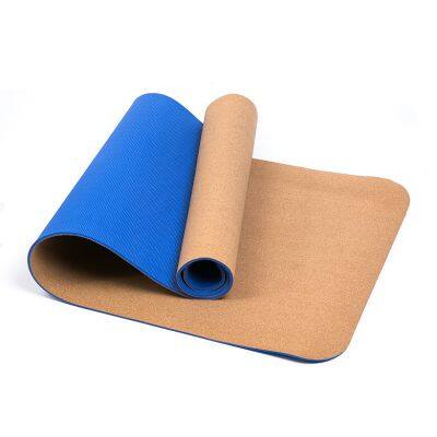 Nuevo llegado. Alfombra de yoga orgánica de corcho para ejercicios, ecológica, con impresión personalizada, antideslizante y con etiqueta privada
