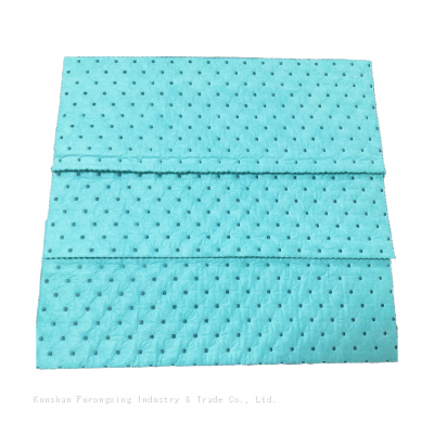Factory Supply Dimpled Type Green Color Oil Only Spill Absorbent Pads Mats photo-1