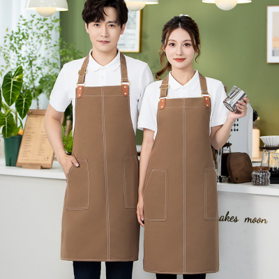 Bulk Custom Branding Waterproof Slide-Buckle Apron Breathable Polyester 5 Colors for Cleaning Kitchen Usage Chef's Bib Waist photo-3
