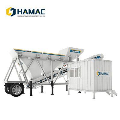China Construction Dry Mix Concrete Batch Plant Automatic Belt Mini Mobile Concrete Mixer Batching Plant