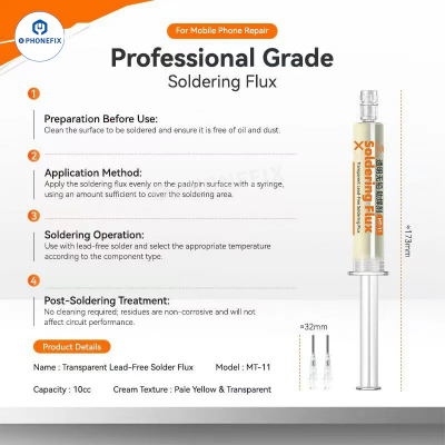 MobiTool MT-11 Transparent Halogen-free Flux for CPU and BGA Soldering photo-5