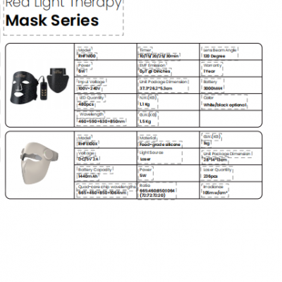 Red Light Therapy Mask Series Mask Beauty Device Red Light Photon Rejuvenation Spectrometer Household Facial Mask Instrument photo-4