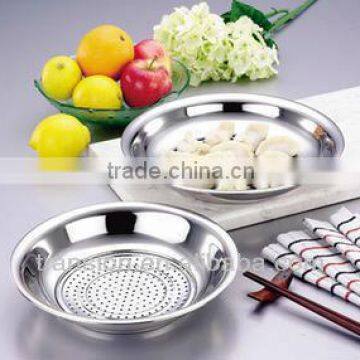 Luxury multipurpose dishes 2pcs stainless steel dumplings plates