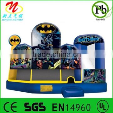 Kids inflatable batman 5 in 1 bounce combo, cheap bouncy castle