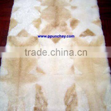 Fur Baby Alpaca Rug Carpet Handmade Peru 55x35"