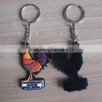 cock pvc keychain rubber keyring