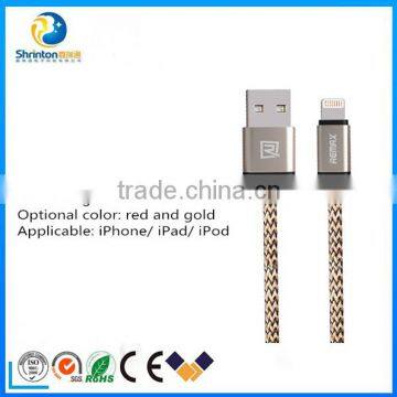 remax braided usb cable 2.0A quick usb charger