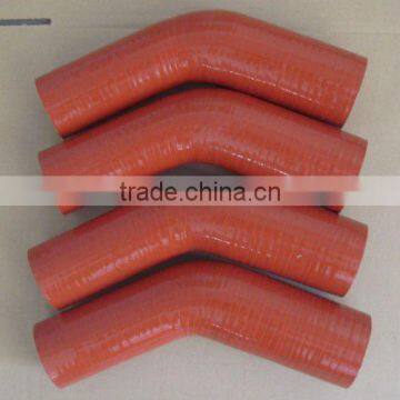 45 Degree Silicone Reducing Elbow Hose, Red