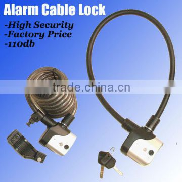 2013 New Smart cable lock with alarm