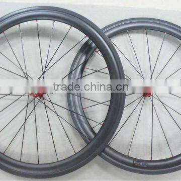 2014 new 50mm!! Bicycle wheelset clincher wheels carbon bike wheels700C (50mm)+spokes+hubs