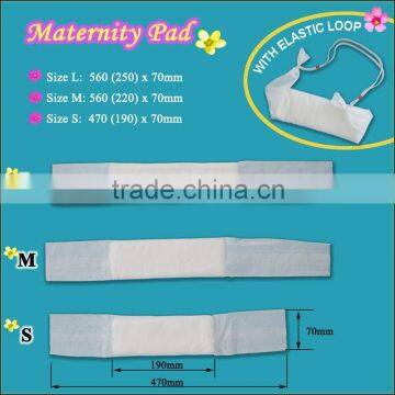 Disposable maternity pads for lady after birth