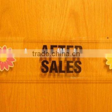 wall mounted clear acrylic sign holder with 4 screws,acrylic signboard,room sign