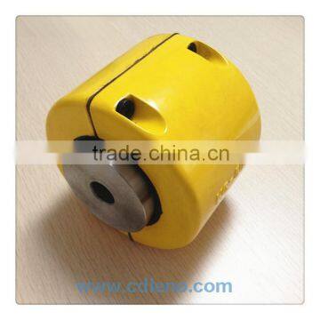 KC 5016 Roller Chain Coupling with Yellow Cover