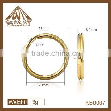 Fashion high quality gold color aperture split rings