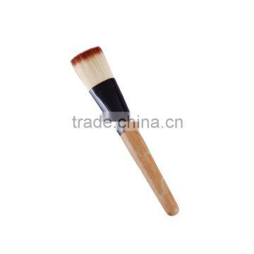 Bamboo handle with nylon hair flat top mask brush