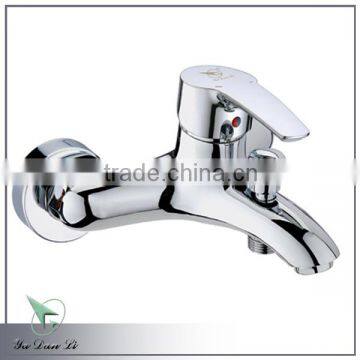 single handle wall mounted brass bathroom faucet