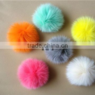 Fashion dyed fox fur ball wholesale