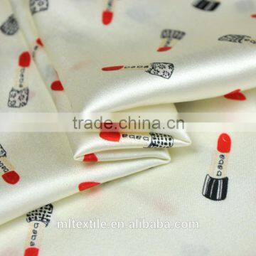 140cm Strech Silk Satin Printed Fabric for Dress photo-4