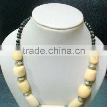 Big bone beads necklace