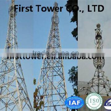 self supporting 4 legged lattice communication steel tower