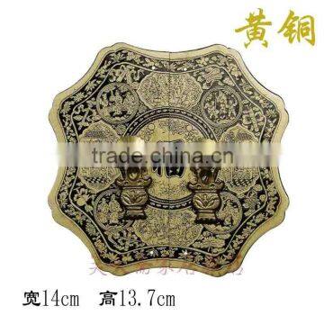 Furniture Brass Hardware Chinese Cabinet Face Plate Door Handle Copper