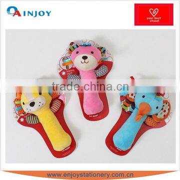 soft animal toys organic baby fabric rattles