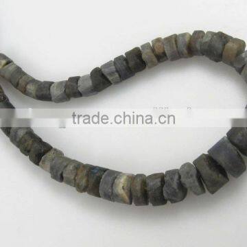 Gemstones Labradorite 15mm Rough Coins Raw Natural Gemstone Beads photo-4
