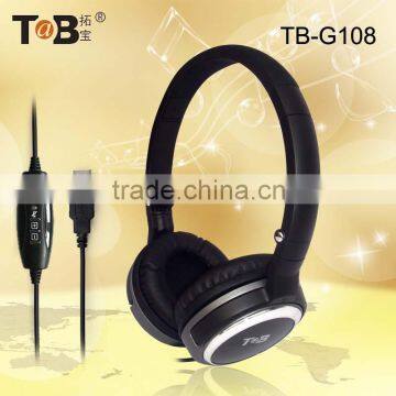 Factory directly offer China products cheap overhead mega bass headphones for computer tablet laptop game