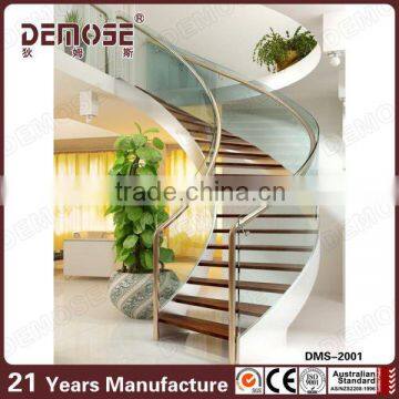 new stype arc stainless steel glass Stairs/staircases