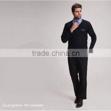 High Quality Mens Winter Knitted Black Sweater Work Wear Security Guard Uniform photo-5