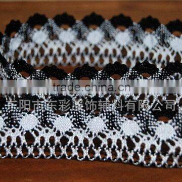 Best quality hot sale elastic crochet cotton lace trim