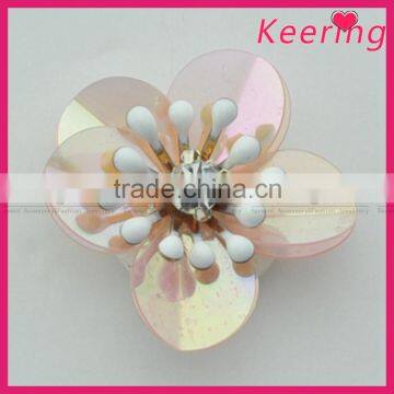 Guangzhou stylish 3d flower sequin applique