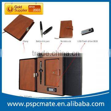 Luxury Stationery Gift Set with PU Leather Notebook Ball Pen