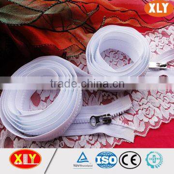 double slider long chain open end plastic zipper , tent zipper