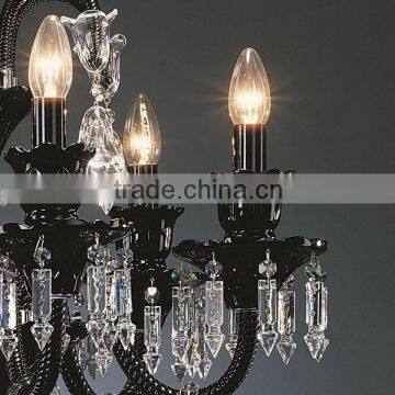 12 Bulbs Modern Black Crystal Chandelier for Dining Room photo-4