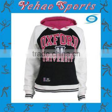 custom raglan sleeve zip hoodie for girls