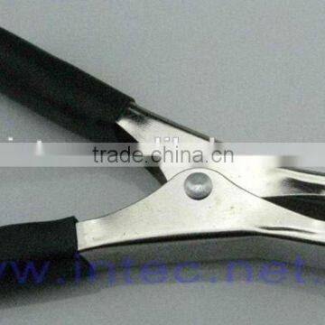 Jumper Wires Alligator Crocodile Roach Test Clip Plastic Handles Crocodile clips 100mm black color I00121