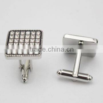 Men's Jewelry Square With Crystal Cufflinks Groom Cufflinks With Crystals photo-6