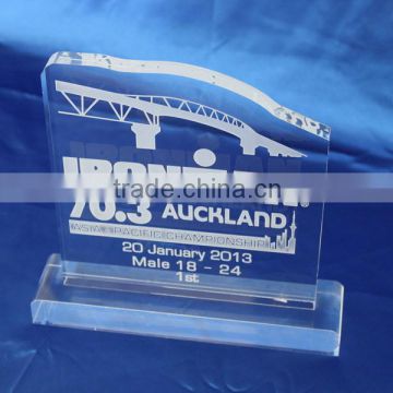 clear acrylic trophy and award for printing logo,new design and custom