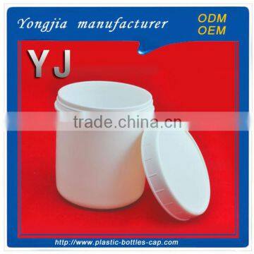 Big round 750 ml plastic powder jar