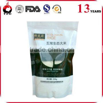 Stand up biodegradable plastic rice bag