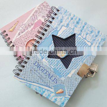spiral hardcover diary lock and key