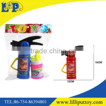 Cartoon fire extinguisher shape bubble gun toy