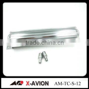 Finned Satin Aluminum Red Color Transmission Coolers Single and Dual Holes