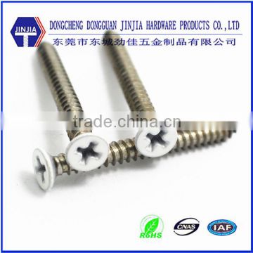 stainless colored plastic head self tapping decorative screws 8#*1-1/2