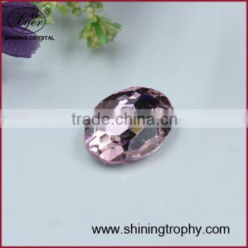 lovely pink color transparent crystal accessory for garment & jewel decoration